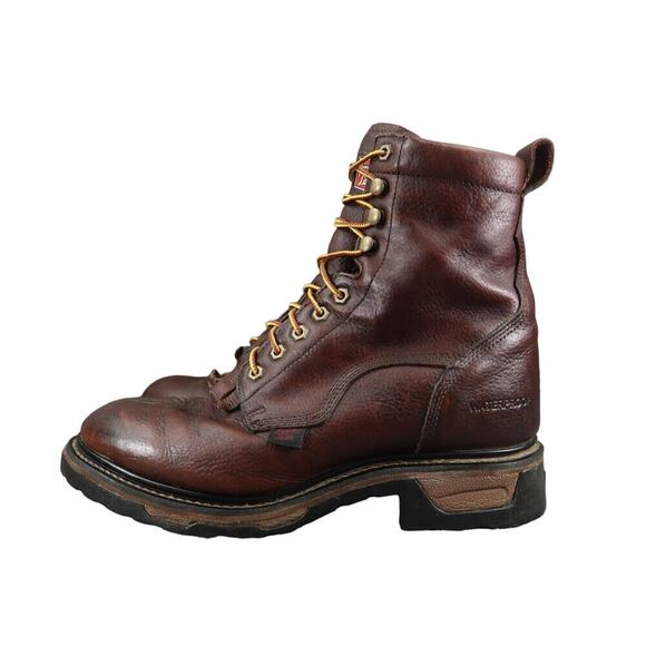 Tony Lama Shoes Mens 10 Boots Work Timber Lace Up Leather Waterproof Utility Mid main image 7